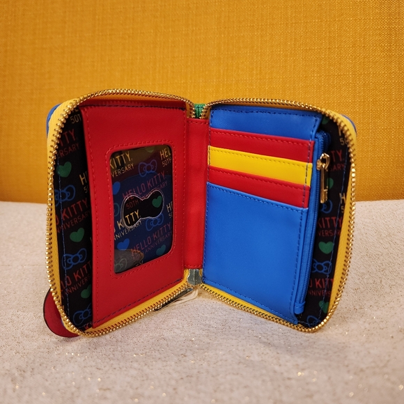 Loungefly Sanrio Hello Kitty 50th Anniversary Red Balloon Zip Around Wallet NEW - Picture 10 of 13